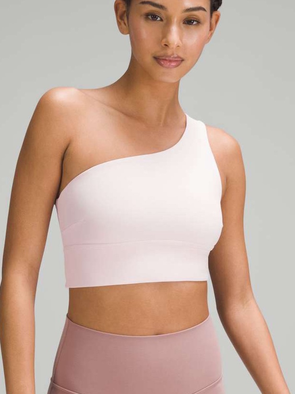 lululemon athletica One-Shoulder Pale Pink Sports Bra